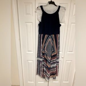 Studio One - sleeveless, multi colored and Long summer dress.